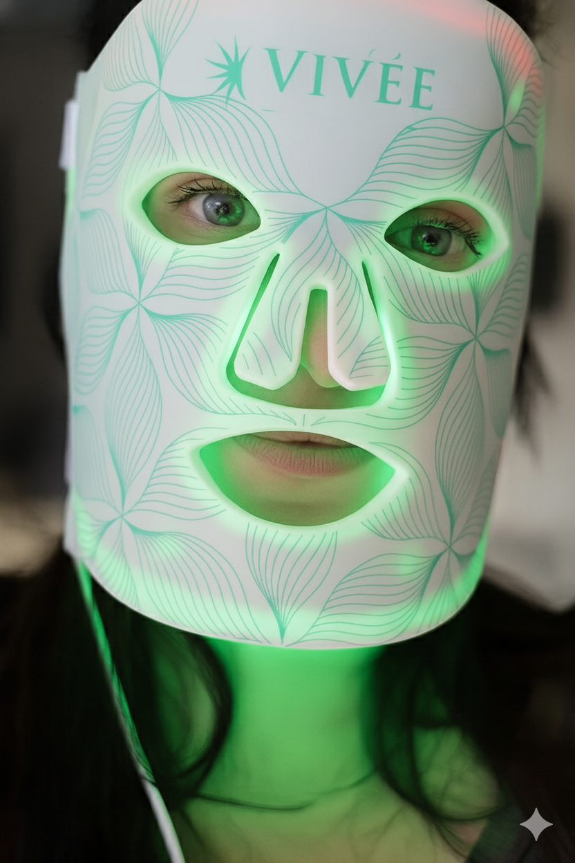 Caitlin showing her nightly Vivee routine for migraine relief